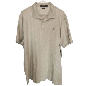 Polo Ralph Lauren Classic Fit Soft Cotton Light Grey Short Sleeve Polo - Sz XL
